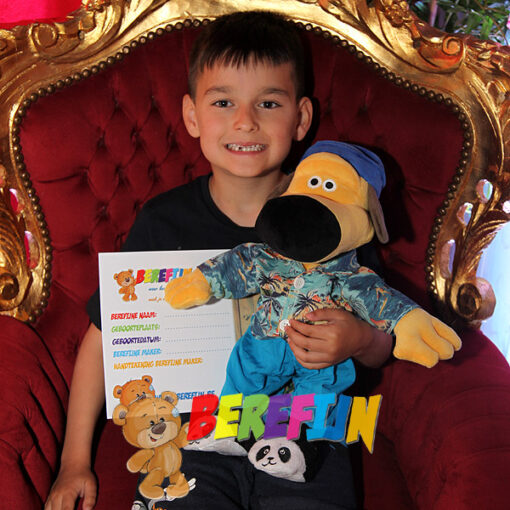 Make your own teddy bear Bitzer the dog known from Shaun the sheep at Berefijn as an activity during the holidays
