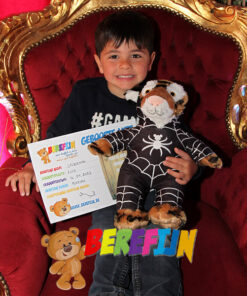 Maak je eigen knuffelbeer Bennie bij Berefijn en tover hem om als een echte spiderman of spin met halloween