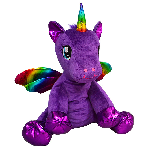 Berefijn cuddly bear Luna – teddybear - Belgium - make your own bear - unicorn - build a bear - colorfull wings - purple bear