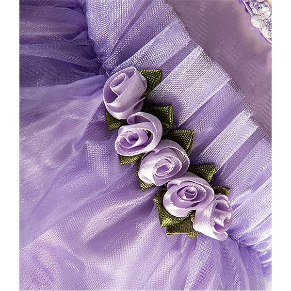 Berefijn - Teddy Mountain - build a bear - Lier - kleding - jurk - kleedje - lavendel - bloemetjes - rokje - haarband - purple