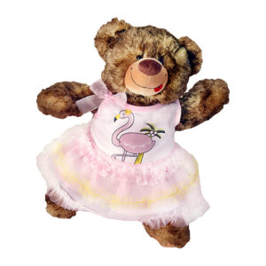 Berefijn - Teddy Mountain - build a bear - Lier - kleding - kleedje - strikje - palmboom - pink - roze