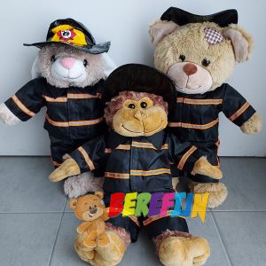Berefijn - Lier - Build a bear - brandweer - kostuum - fireman - brandweerman Sam - Carnaval - afscheid - dierbare herinneren