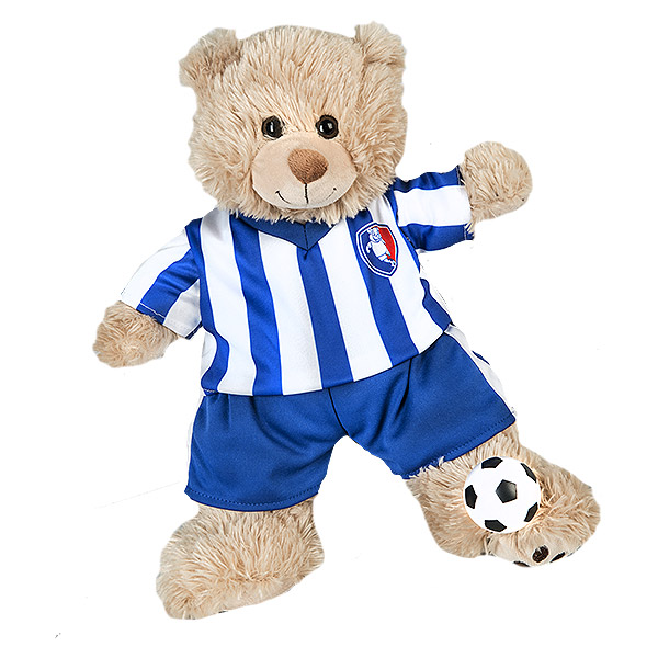 Berefijn - Teddy Mountain - build a bear - Lier - voetballer - soccer - voetbal tenue - mini voetbal