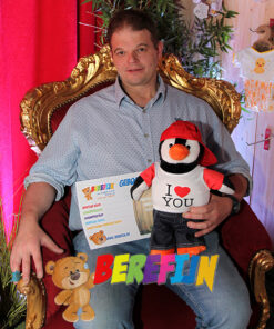 Make your own teddy bear Skipper the penguin and give it as a gift for Valentine's Day, wedding anniversary to your loved one