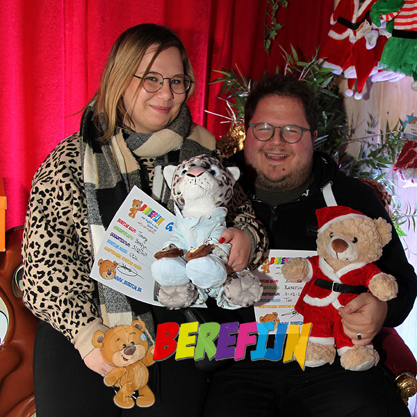 Berefijn - Build a bear workshop - Lier - maak je eigen knuffelbeer - kerstmis - nieuwjaar - luipaard - beer - kerstman - sjaal