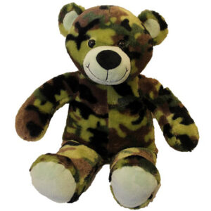 Berefijn knuffeldier Camou – teddybeer - Teddy Mountain - Lier - build a bear - Cuddles & Friends - leger - zelf knuffel maken