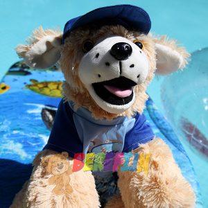 Berefijn knuffeldier Goldie – teddybeer - Teddy Mountain - Lier - hond - Golden Retriever - build a bear - zwembad - haai