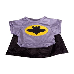 Berefijn - Teddy Mountain - Lier - kleding - t-shirt - blouse - superheld - cape - Build a bear workshop - Batman