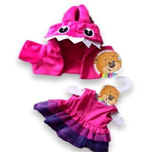 Berefijn - Lier - build a bear workshop - maak je eigen knuffelbeer - hoodie - kleedje - monster - pink - Meisje Djamila