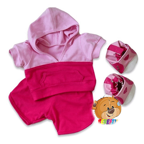 Berefijn - Lier - build a bear workshop - maak je eigen knuffelbeer - training - jogging - sportschoenen - pink - roze - girls
