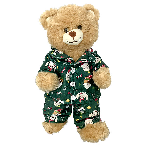 Kuscheltier - Teddybär - Belgien - Bär bauen - Kuschelbär - Weihnachten - Weihnachtsmann - Rentier - Pyjama - Weihnachtsbaum