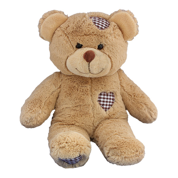 Berefijn knuffeldier Browny – build a bear - teddybeer - Teddy Mountain - Lier - Meisje Djamila - DIY - maak je eigen knuffelbeer