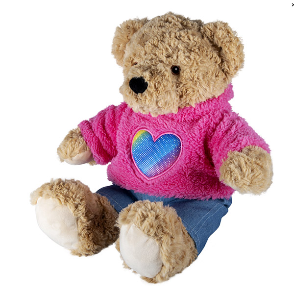 Berefijn - Lier - Build a bear workshop - zacht - fluffy - roze - pink - hartjes - jeans - maak je eigen knuffelbeer - uniek geschenk