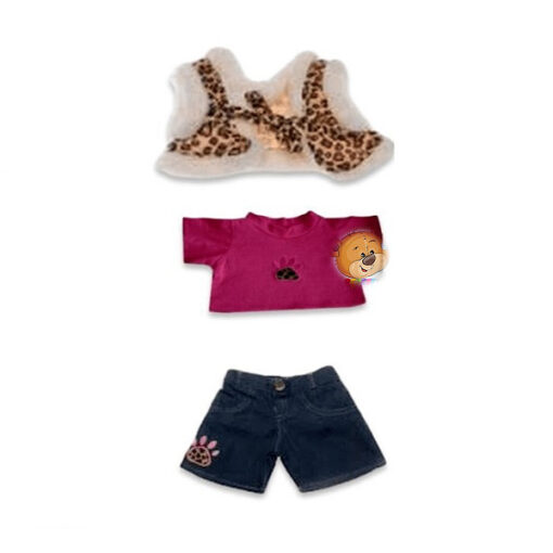 Lier - Berefijn - Build a bear workshop - leopard motif - animal paw - dog - cat - pink - valentine - easter - christmas