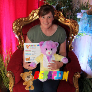Build a bear workshop - make your own teddy bear - chick - mother - daughter - divorce - processing - comfort - Easter - vacation trip
