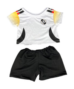 Laat jouw knuffelbeer mee supporteren tijdens het FIFA WK in deze belgië of duitsland voetbal outfit voor knuffelberen. Wees er snel bij op berefijn.be
